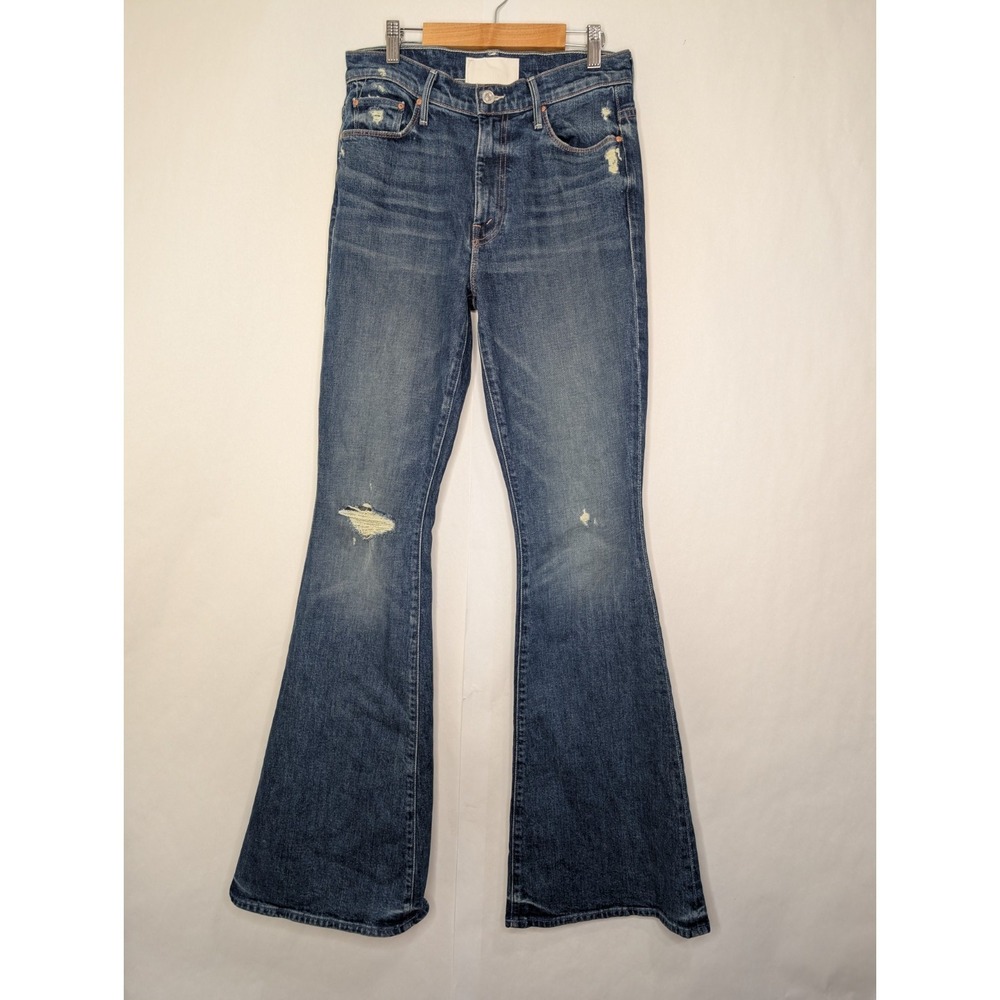 Mother SUPERIOR The Super Cruiser DISTRESSED Flare Born To Bite WOMEN'S SZ 27